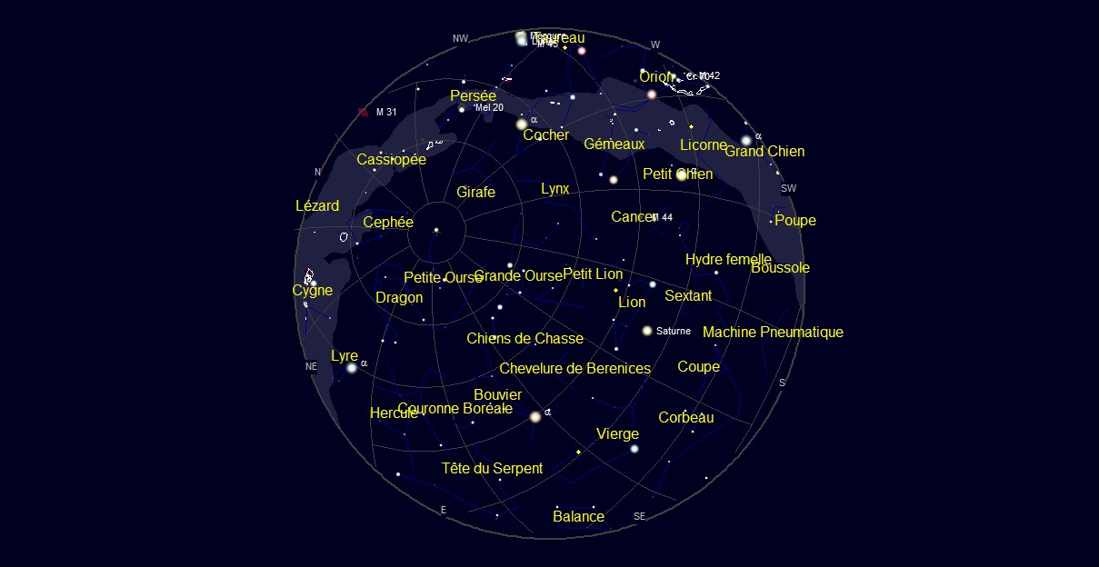 carte du ciel interactive - Image