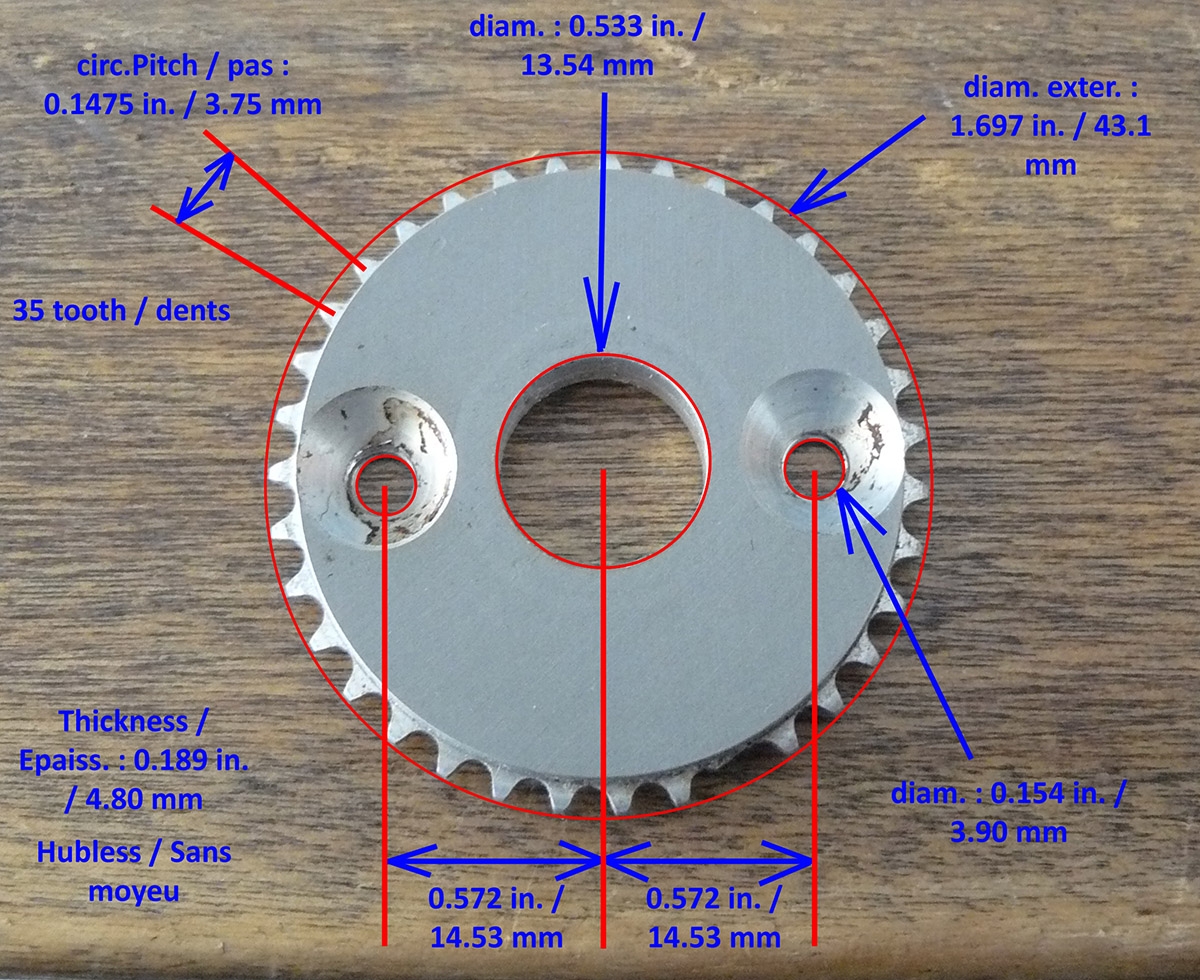 Need help for JMI NGT18 2nd round now damaged sprocket for drive