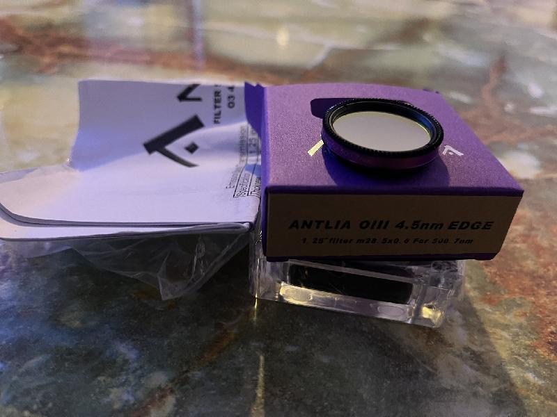 Filtre H Alpha et OIII 4,5nm Edge ANTLIA en 31,75mm
