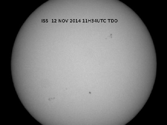 Passage d'ISS devant le soleil