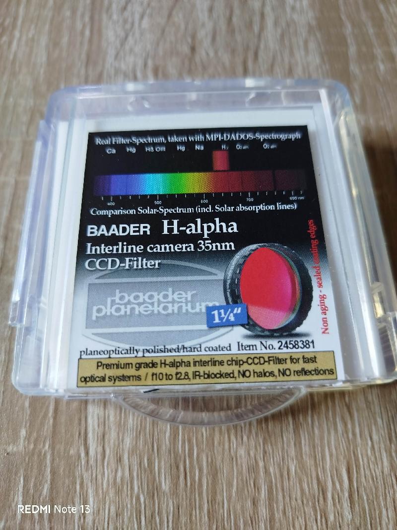 Filtre Baader halpha 35nm 1.25" 31.75mm