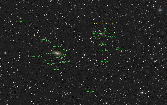 NGC 7331 et le Quintette de Stephan (annotée) NGC 7331 et le Quintette de Stephan (annotée)