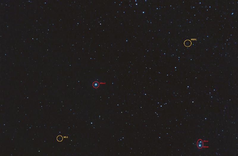 Galaxies vs Lune (annoté)