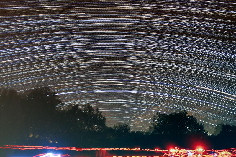 Filés d'étoiles plein Est
