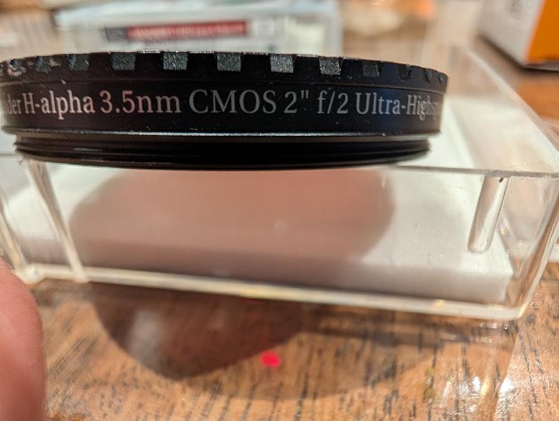 Filtre h-alpha 3,5nm baader f/2 ultra highspeed en M48.