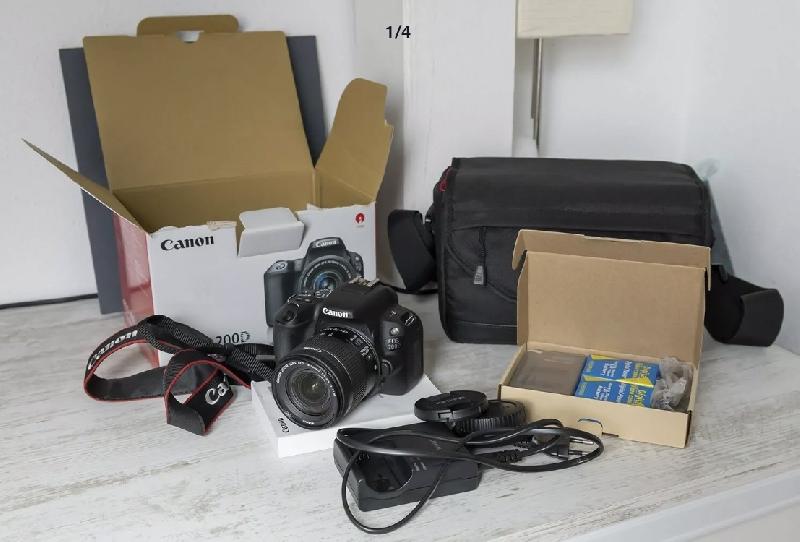 Canon EOS 200D + 18-55mm + 2 batteries + housse sous garantie Canon EOS 200D + 18-55mm + 2 batteries + housse sous garantie