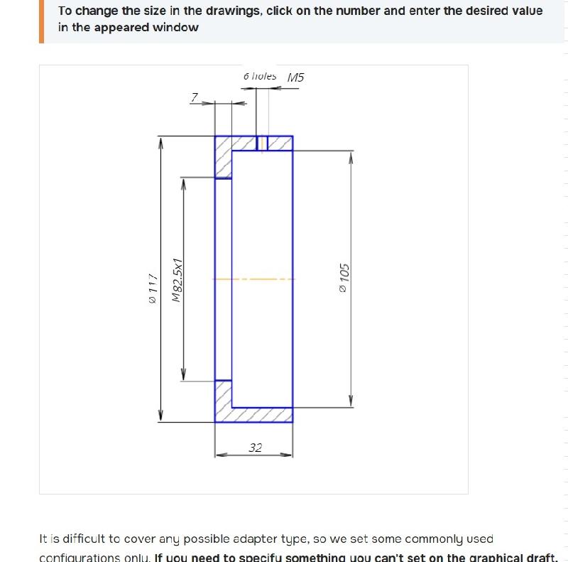 Bague pour Coronado SM60 pour diamètre intérieur de lunettes 100-105mm max.