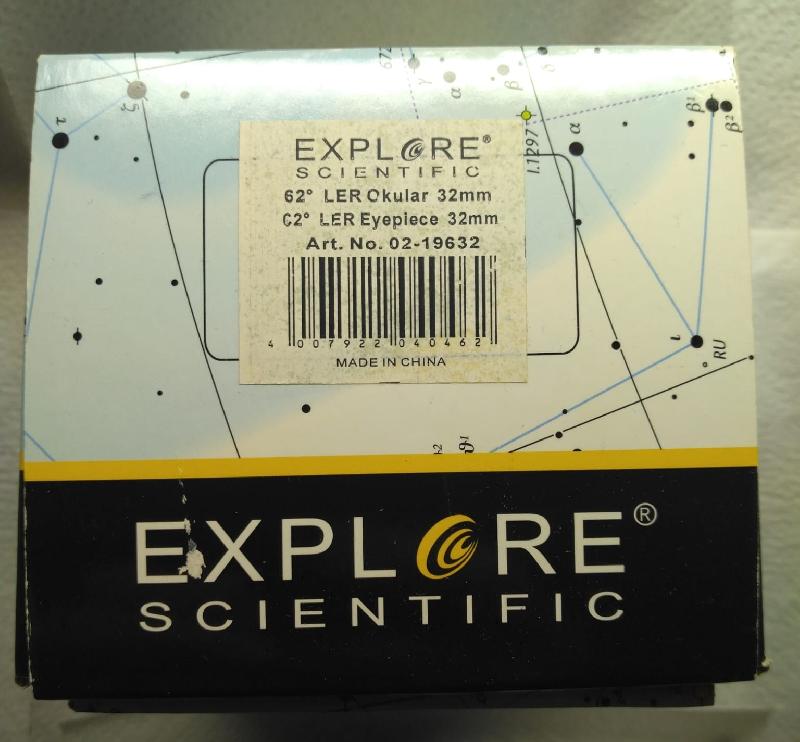 Oculaire NEUF 32mm Ar EXPLORE SCIENTIFIC 62° LER (50.8mm/2")-1