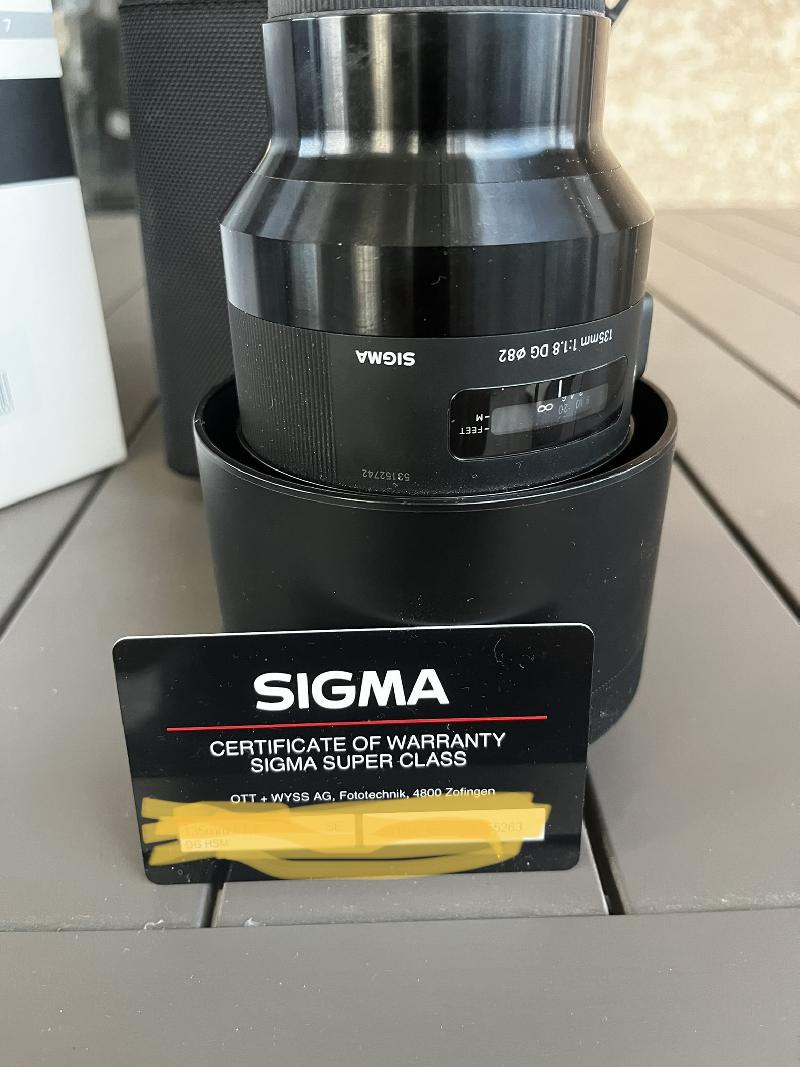 Sigma art 135mm monture sony