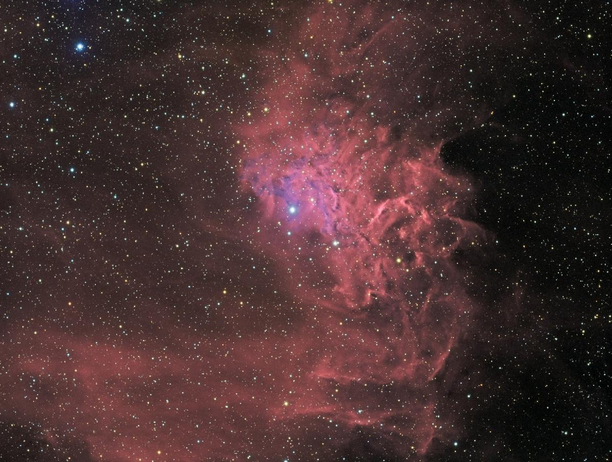 IC405 - la nébuleuse de l'étoile flamboyante 