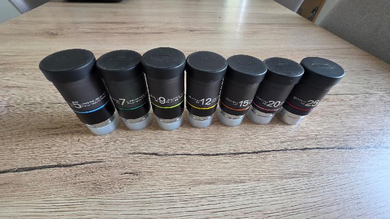 Lot de 7 oculaires Vixen LV, made in japan