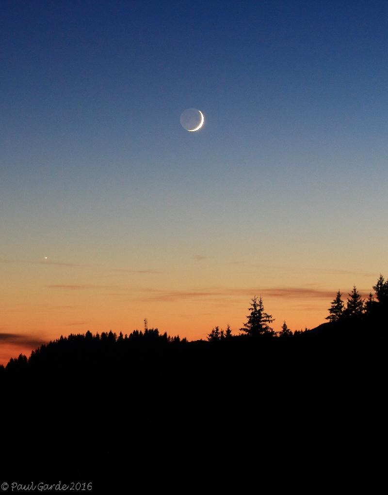 Lune + Vénus depuis Le Mt Bisanne