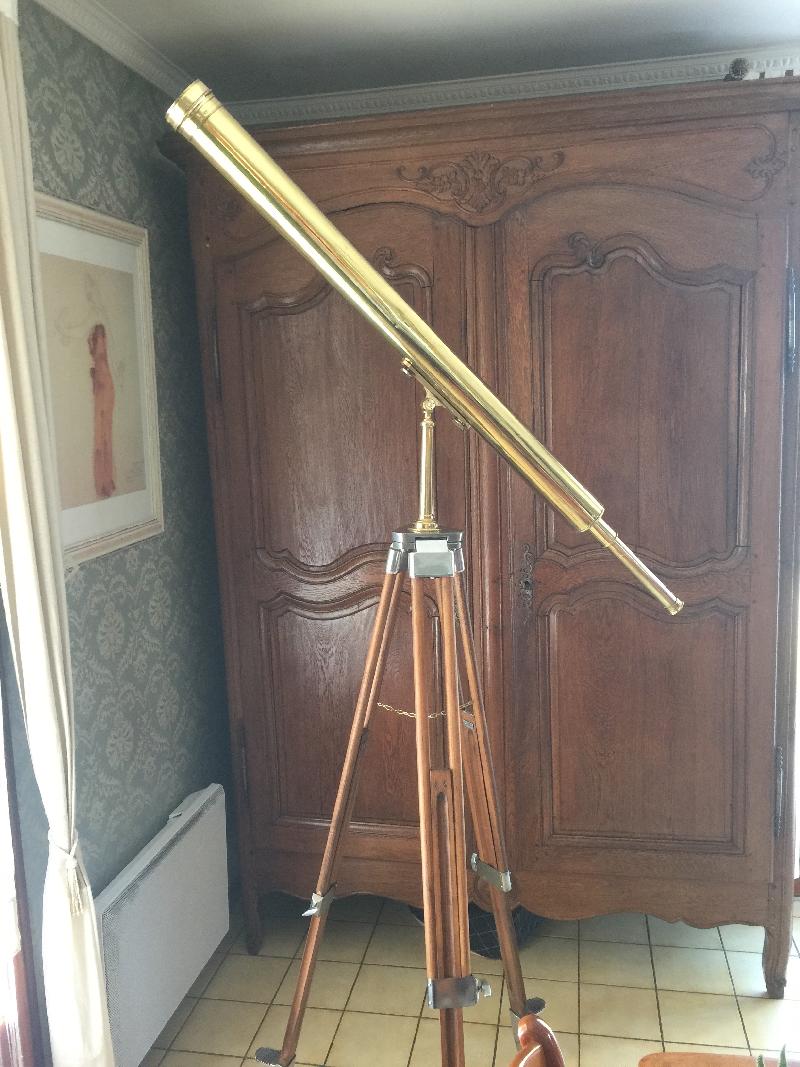 Rare grand télescope XIXème