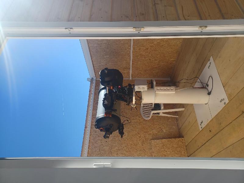 Observatoire toit roulant complet