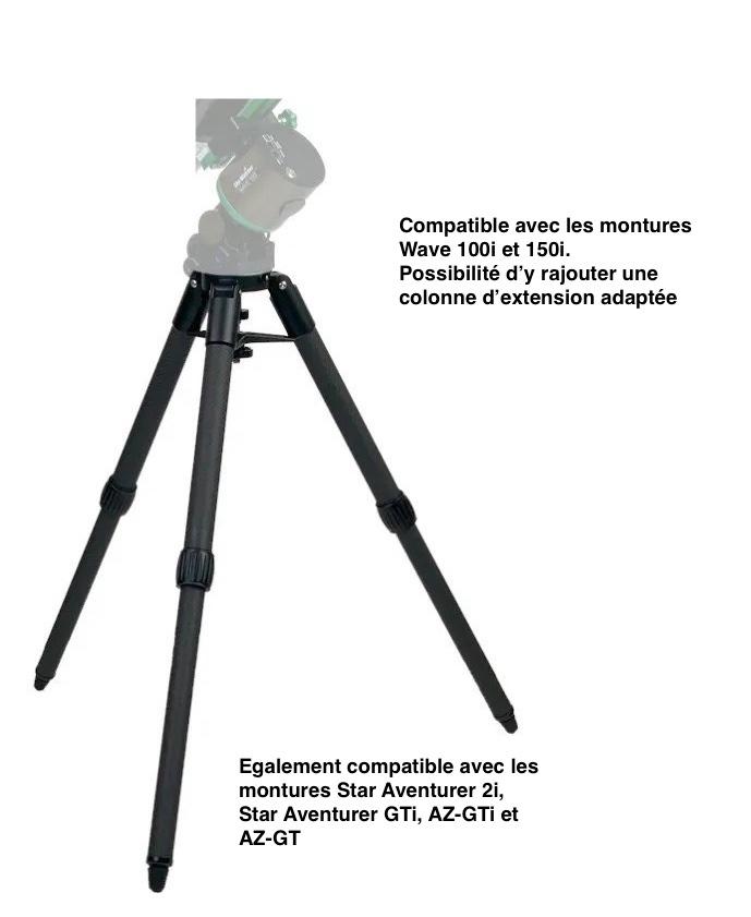 Trepied SkyWatcher pour monture Wave 100i & 150i et extension