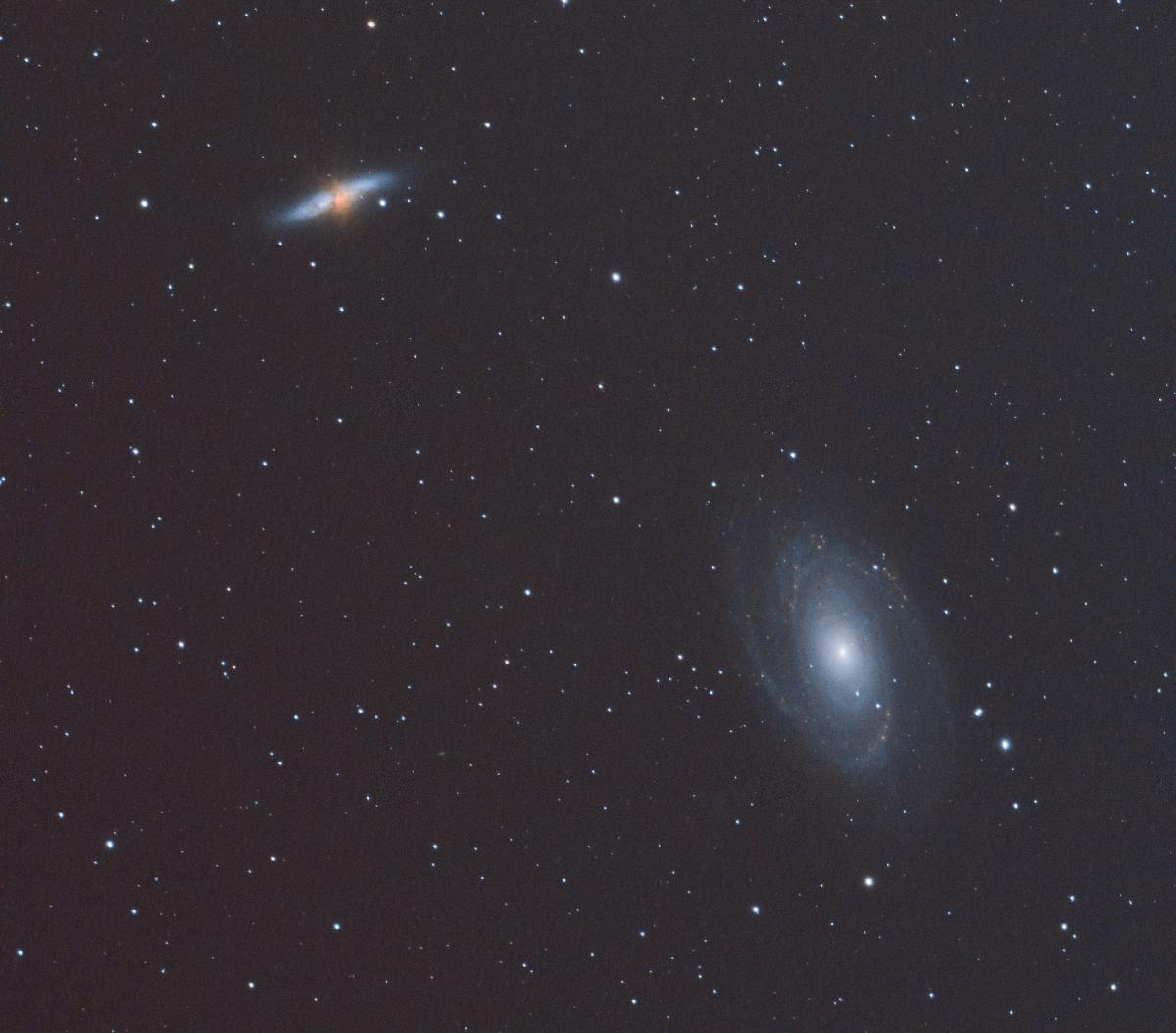 Le Duo M81-M82 sous l'éclairage de la Lune Le Duo M81-M82 sous l'éclairage de la Lune