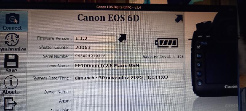 Brade Canon Eos 6D FF défiltré  Astrodon  