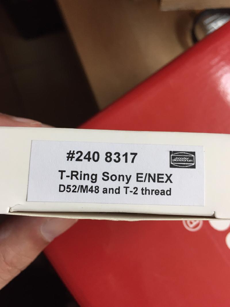 Bague T Baader format Sony E/nex