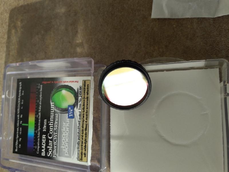 Filtre solaire bader continuum 540 nm Filtre solaire bader continuum 540 nm