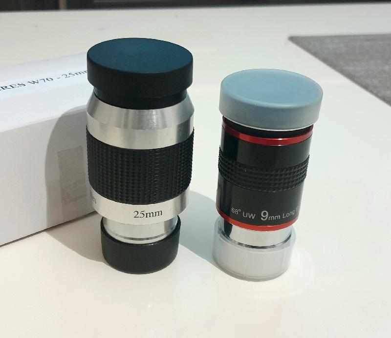 Oculaires 25mm 70° / 9mm 68°