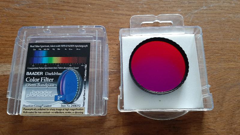 Filtre baader darkblue 435 nm bandpass