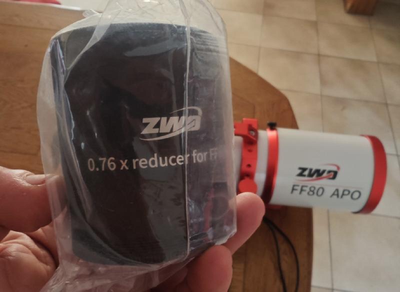 Zwo FF 80 avec réducteur de focale 0.76X