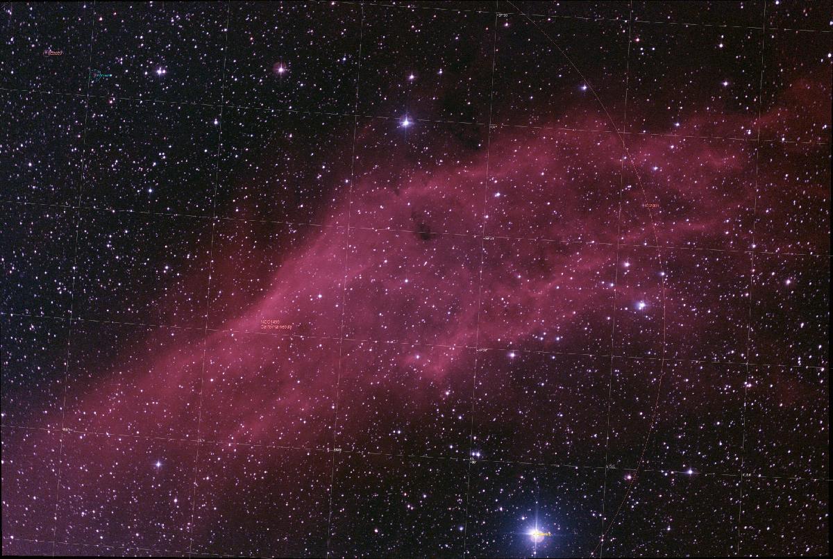 NGC1499 la nébuleuse Californie plate solving NGC1499 la nébuleuse Californie plate solving