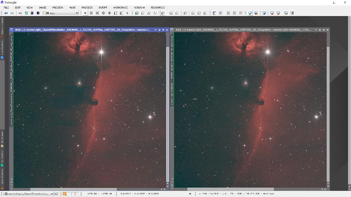comparaison eshutter flats A7s comparaison eshutter flats A7s