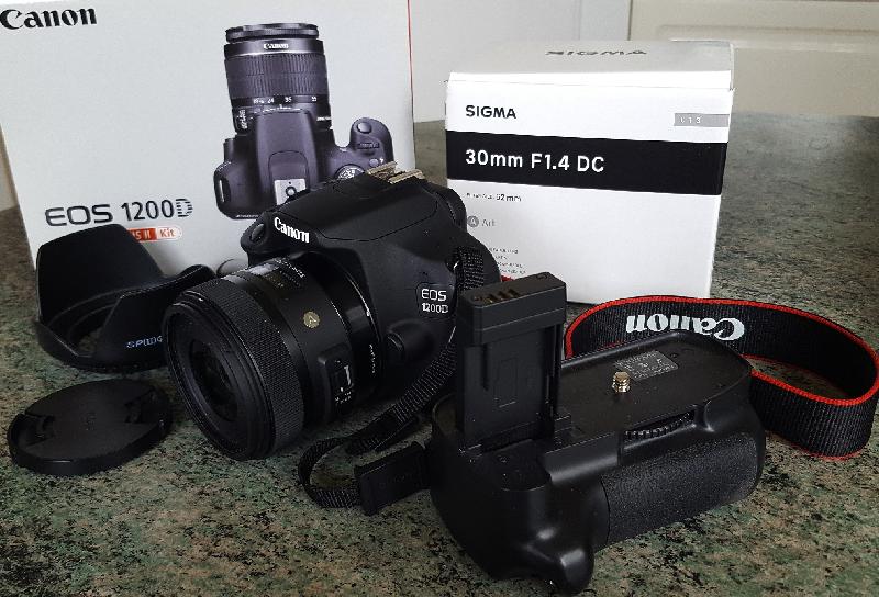 Boitier Canon EOS 1200D + Objectif Sigma 30 mm F1,4 DC HSM ART Boitier Canon EOS 1200D + Objectif Sigma 30 mm F1,4 DC HSM ART