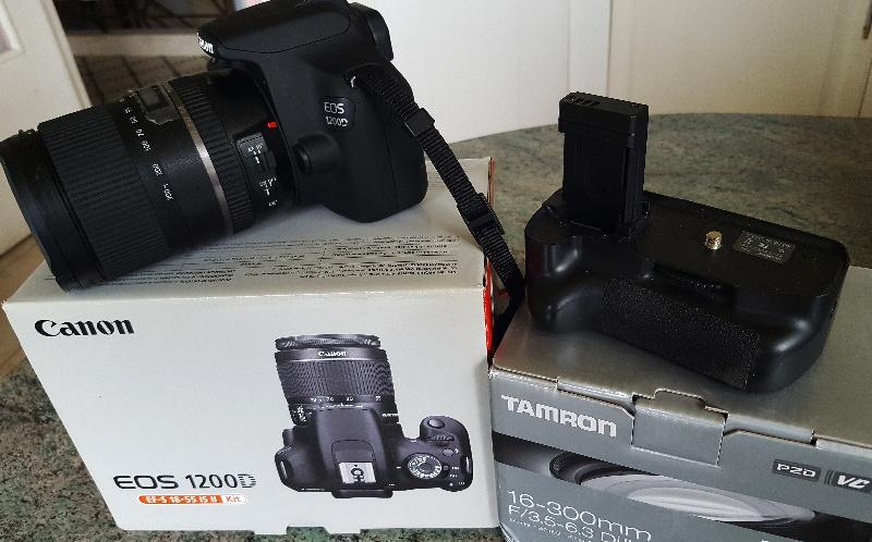 Boitier Canon EOS 1200D + Objectif Tamron 16-300 mm F 3.5-6.3 Di II VC PZD MACRO Boitier Canon EOS 1200D + Objectif Tamron 16-300 mm F 3.5-6.3 Di II VC PZD MACRO