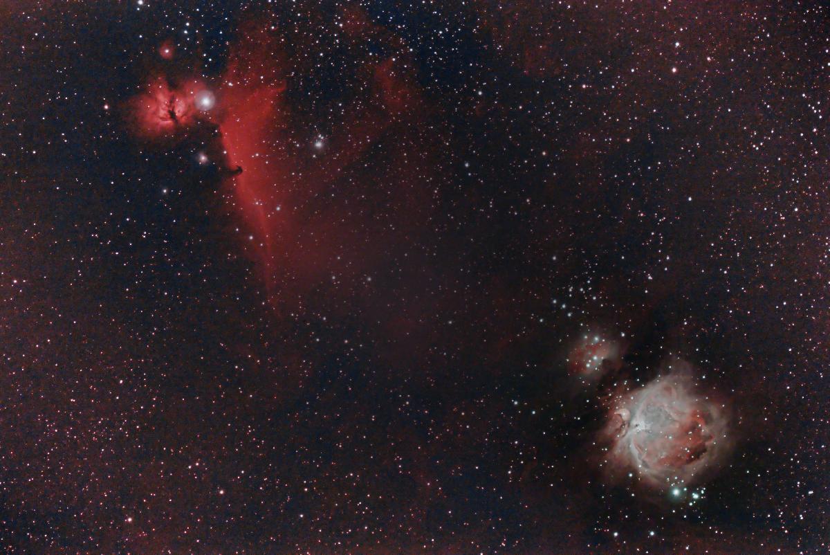 M42 et la nébuleuse de la tête de cheval M42 et la nébuleuse de la tête de cheval