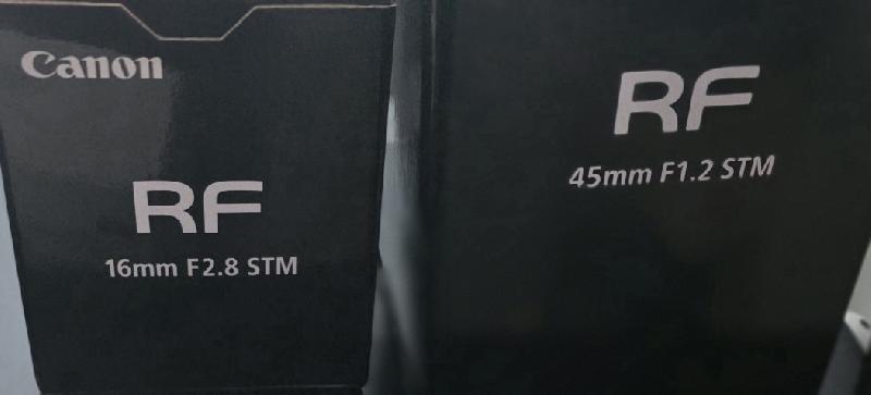 Canon RF16 f2.8 & 45 f1.2