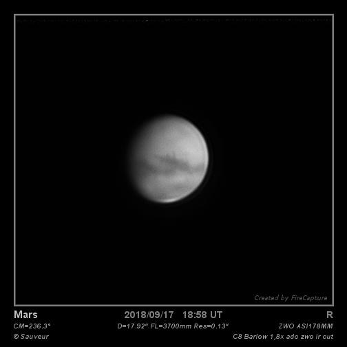 Mars du 17/09/2018 Mars du 17/09/2018