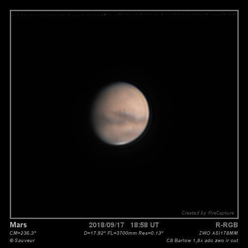 Mars du 17/09/2018 Mars du 17/09/2018