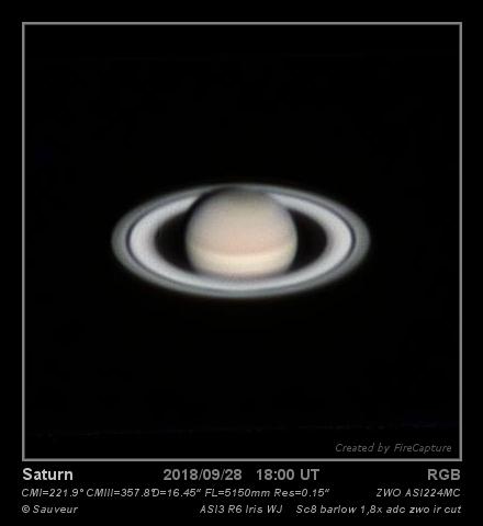 Saturne 28/09/2018 Saturne 28/09/2018
