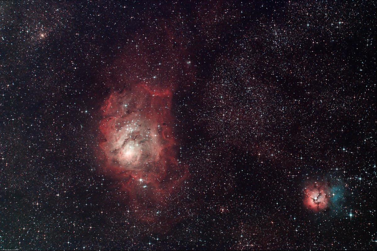 M8 & M20 - Nébuleuses du Lagon et Trifide (L-RGB)