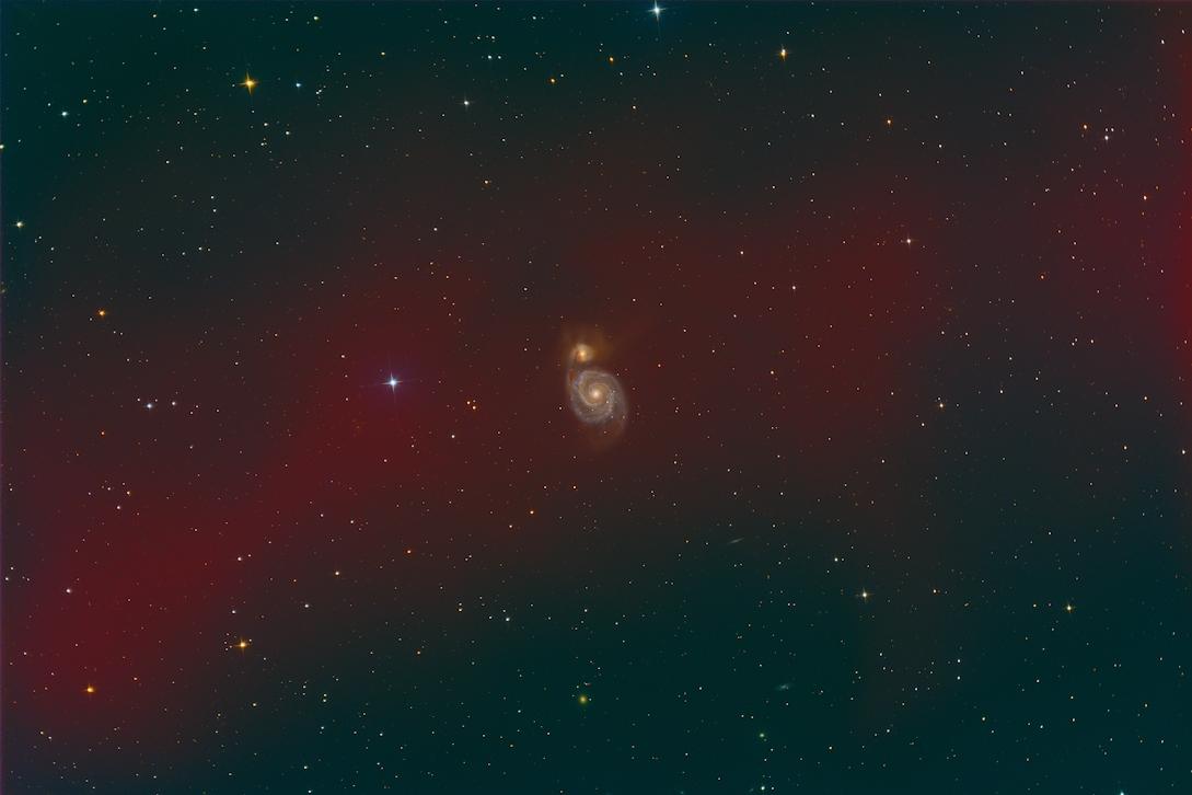 M 51 DANS SON AURORE BOREALE M 51 DANS SON AURORE BOREALE