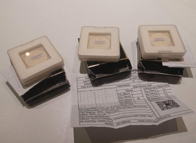 Filtres SHO 6,5 et 7nm Optolong 36mm Filtres SHO 6,5 et 7nm Optolong 36mm