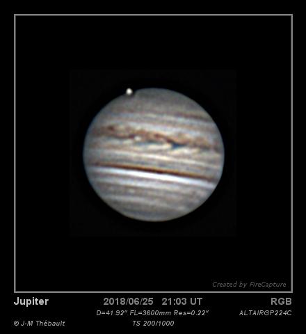 Jupiter & Ganymede 25-06-2018 23h03 Jupiter & Ganymede 25-06-2018 23h03