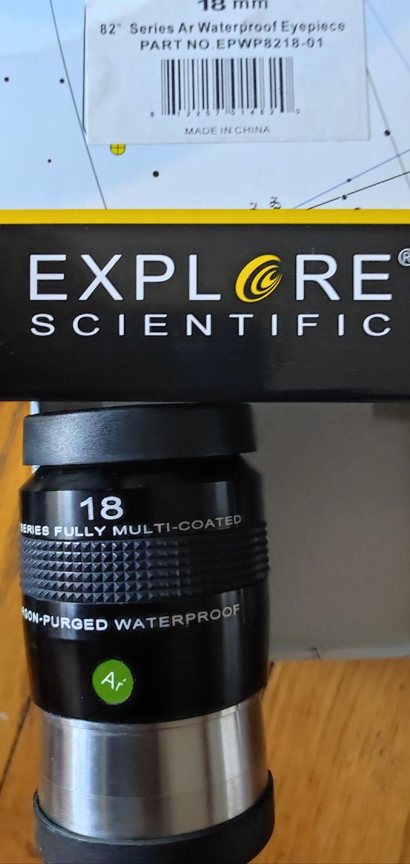 Oculaires explore scientific 82° Oculaires explore scientific 82°