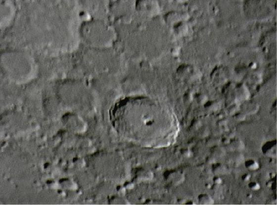 Lune du 15 mars en projection oculaire