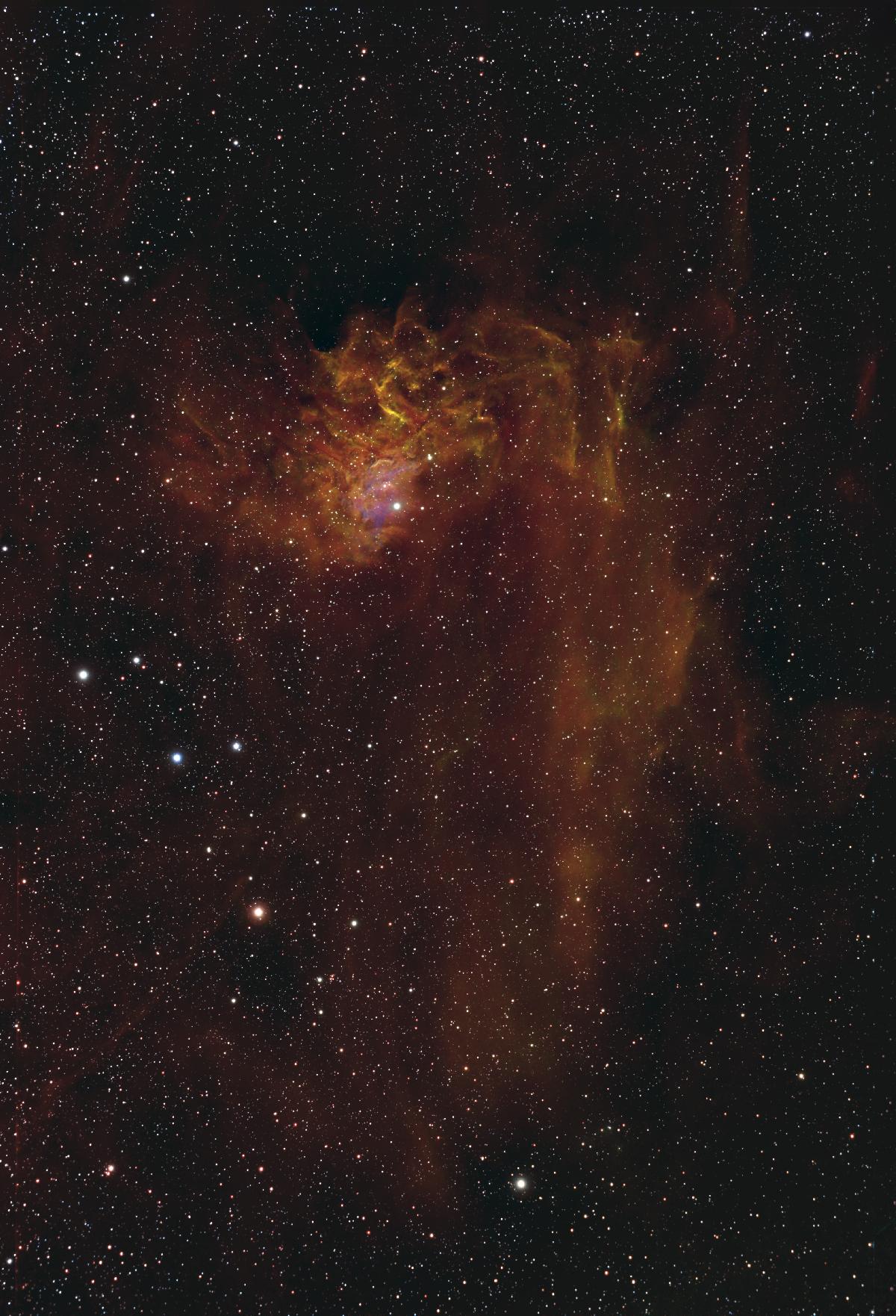 IC405 _ Amas ouvert / Nebuleuse Etoile flamboyante IC405 _ Amas ouvert / Nebuleuse Etoile flamboyante