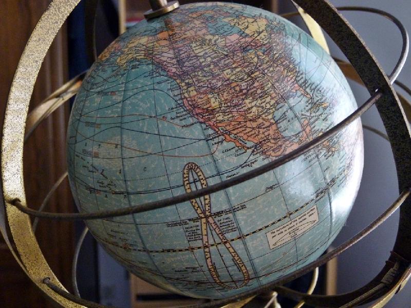 Belle sphère armillaire terrestre US Weber Castello 1921 Belle sphère armillaire terrestre US Weber Castello 1921