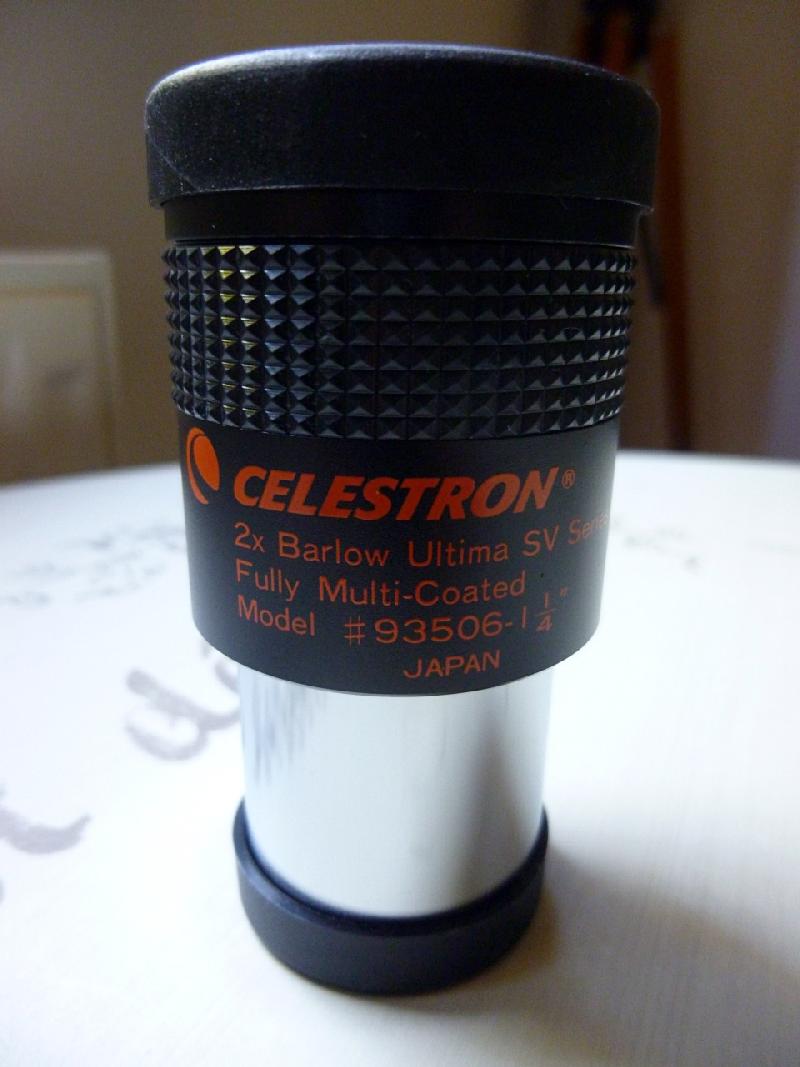 Lentille de Barlow Celestron Ultima x2 Série SV Japan / Complet / Etat Neuf