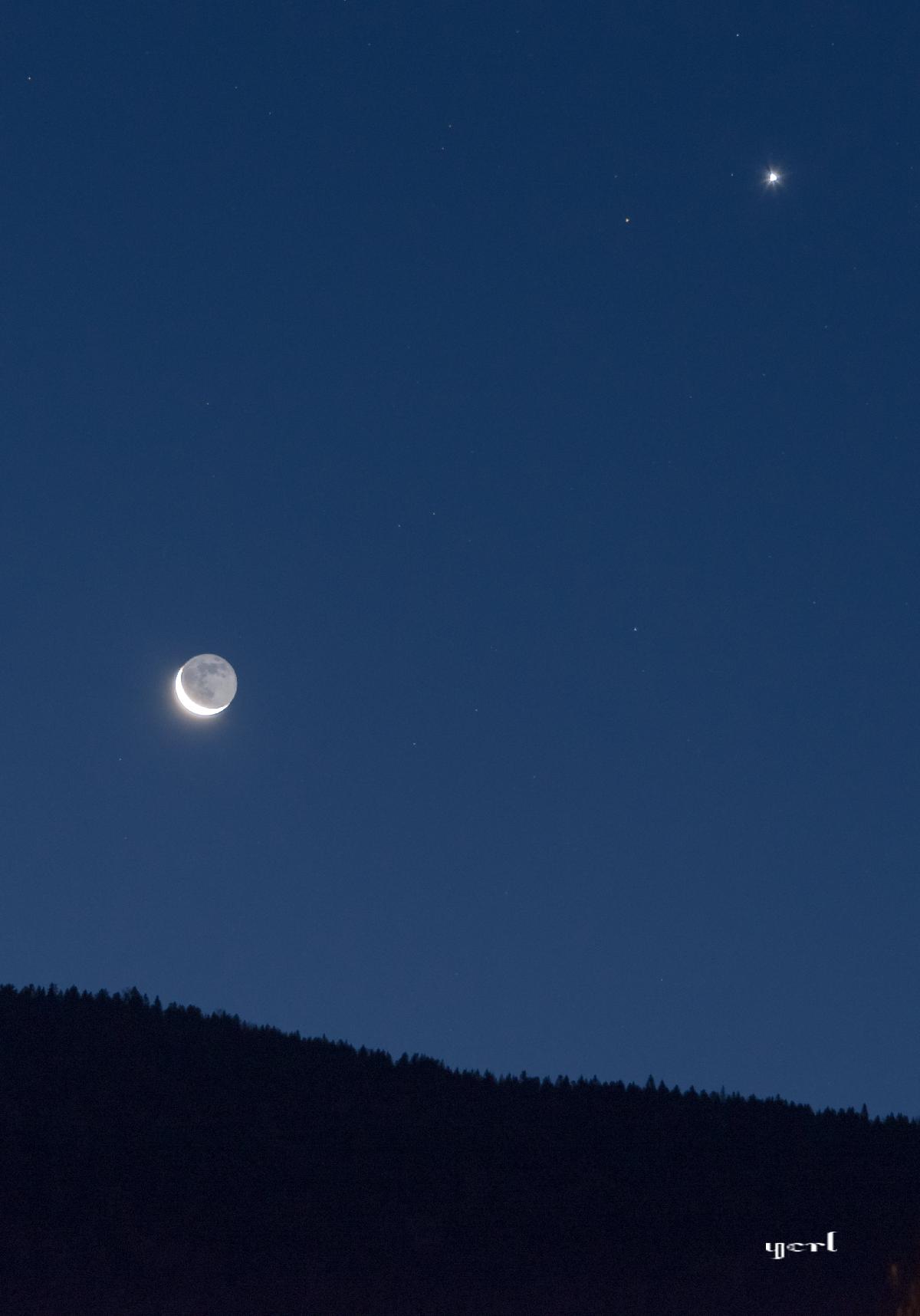 Lune et Venus, au petit matin