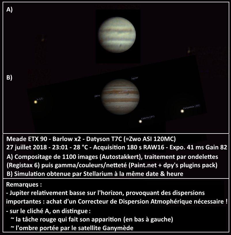 Jupiter 27 juillet 2018 23:00 - ETX90 Datyson T7C Jupiter 27 juillet 2018 23:00 - ETX90 Datyson T7C