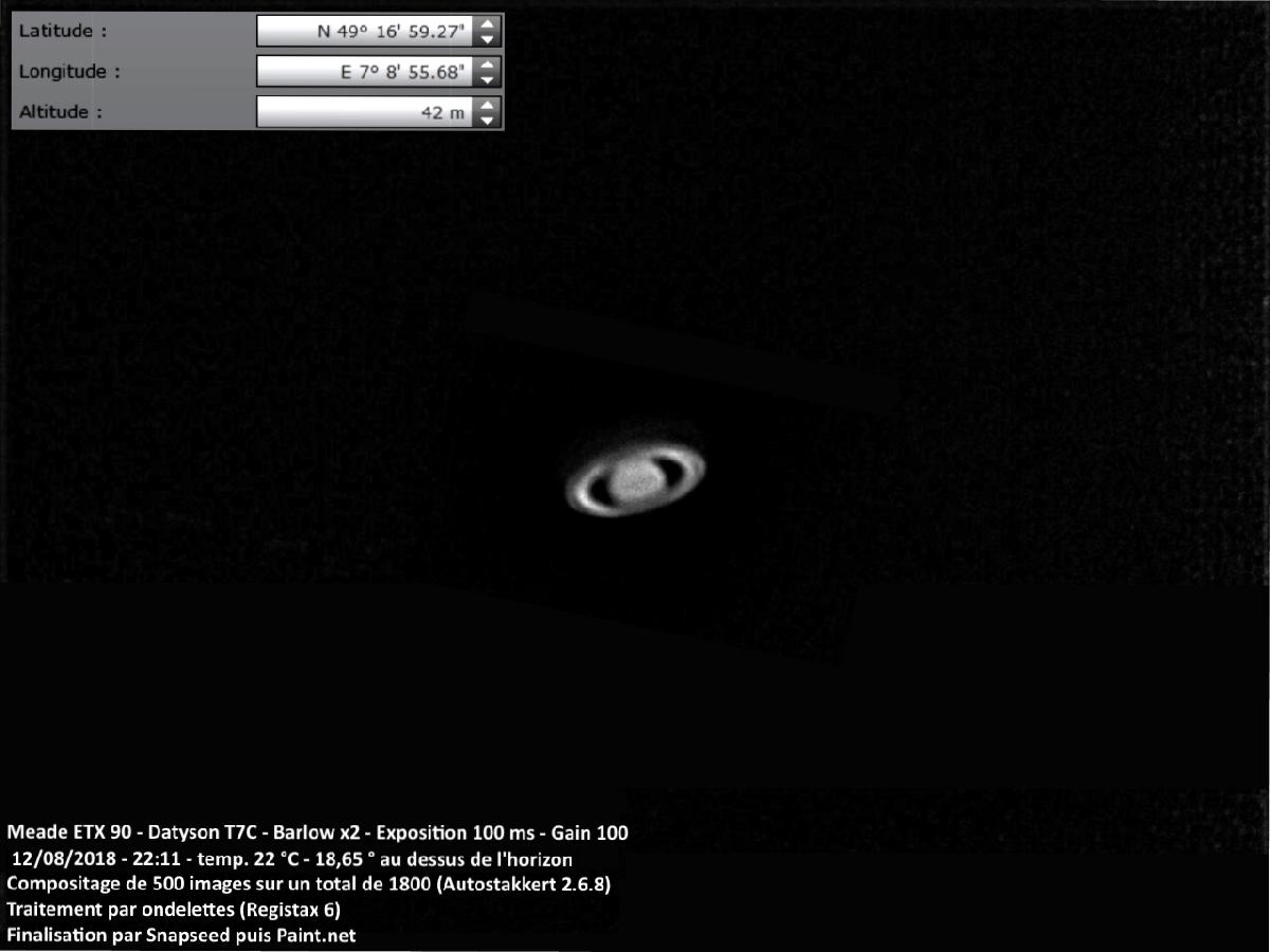 Saturne 12 août 2018 Saturne 12 août 2018
