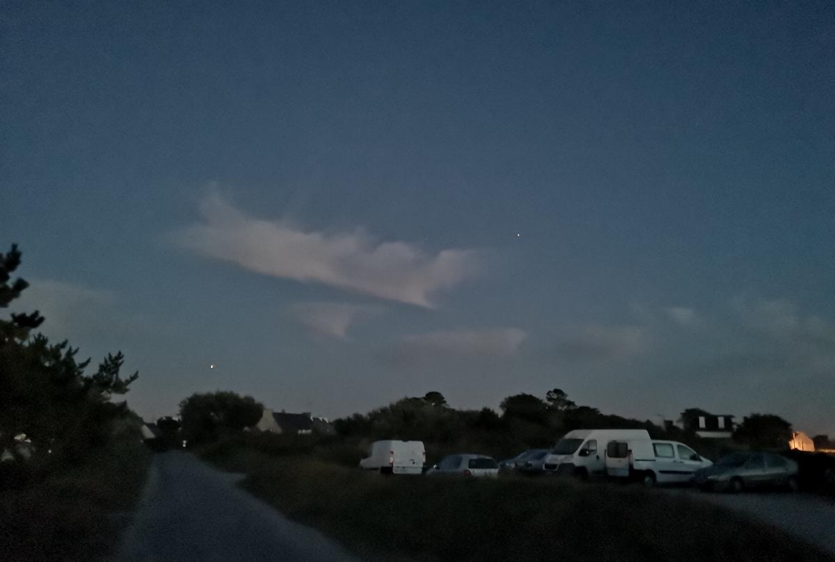 Mars et Saturne le 5 août 2018, 22h48 Mars et Saturne le 5 août 2018, 22h48