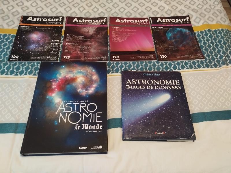 Lot de livres et revues astro