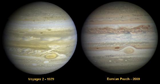 Comparatif Voyager-2 1979 / Damian Peach 2009 Comparatif Voyager-2 1979 / Damian Peach 2009